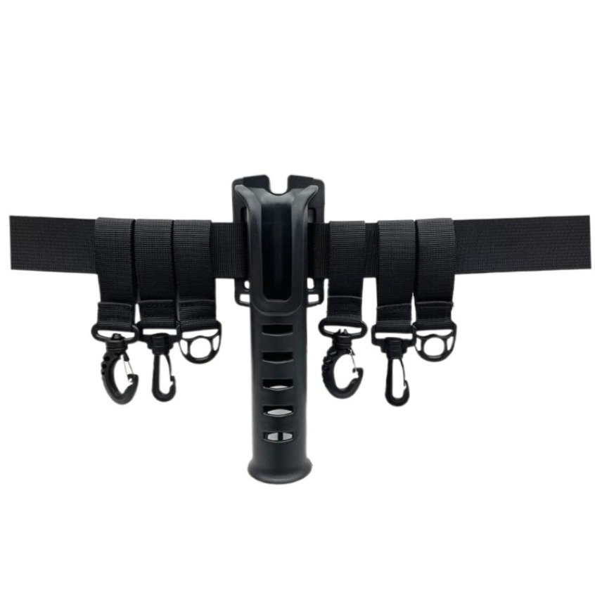 Fishing Rod Travel - Cintura da Pesca Regolabile con Portacanna,